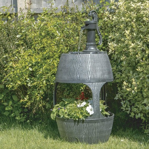 Water fountain antique barrel - water,