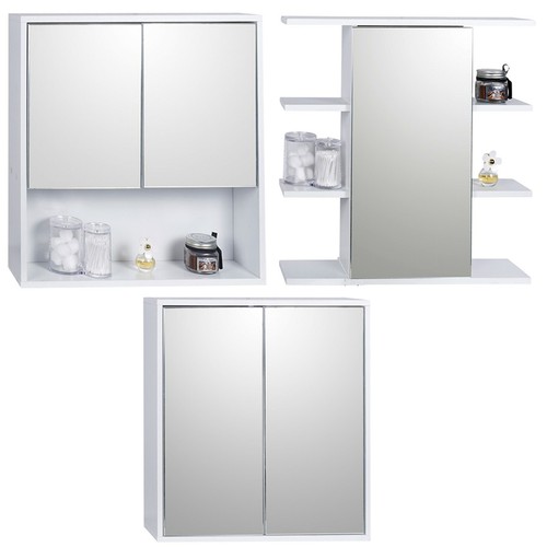 White wooden mirror - mirror, door