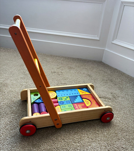 Wooden baby first steps push - wooden,