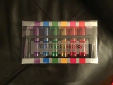 Set of 6 test tube shooters shot drinking glasses on serving rack brand new box