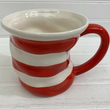 Dr Seuss Cat in the Hat Red White Striped Hat Coffee Mug 2006