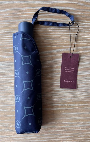 Radley monogram navy umbrella - navy,