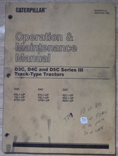 CAT CATERPILLAR D3C D4C D5C SERIES III DOZER OPERATION & MAINTENANCE MANUAL BOOK