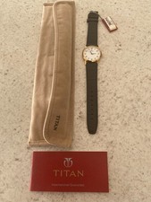 NEW - Titan Gold Tone Mens