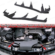 2x Headlight Gasket Cover L+R Headlamp Seal For BMW 3 Series E46 M3 63128384489
