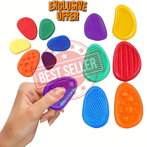 6pcs textured sensory worry - 6pcs,