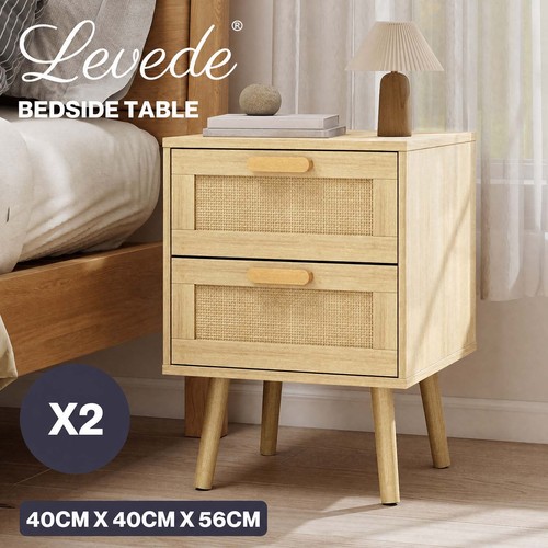 Levede bedside table rattan - rattan, 2