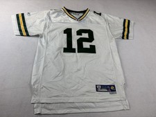 Packers Jersey Green Bay Aaron Rodgers 12 Green Yellow White Youth XL