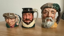 Royal Doulton and Lancaster Sandland Ware Character Jugs x3 Small size