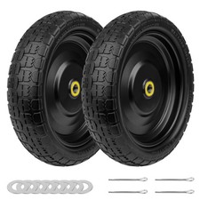 4.00-6 Solid Tires and Wheels 13 Inch Flat-Free Replacement Wheels with 5/8” ...