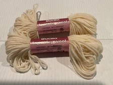 Bucilla tapestry wool 2 ct 40 yd 0.7oz each color 28 ivory 100% pure virgin wool