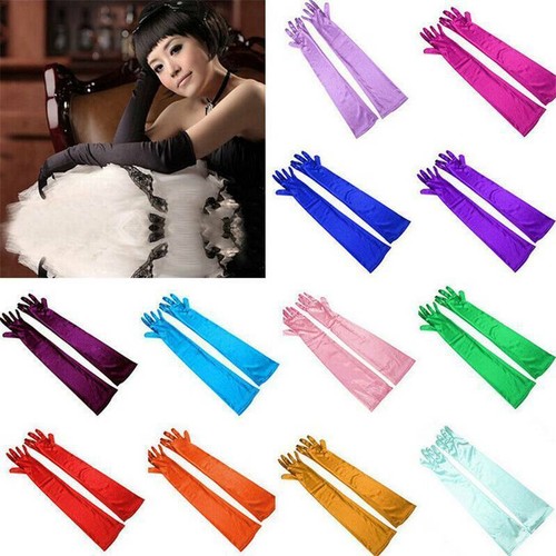New ladies long finger satin - finger,
