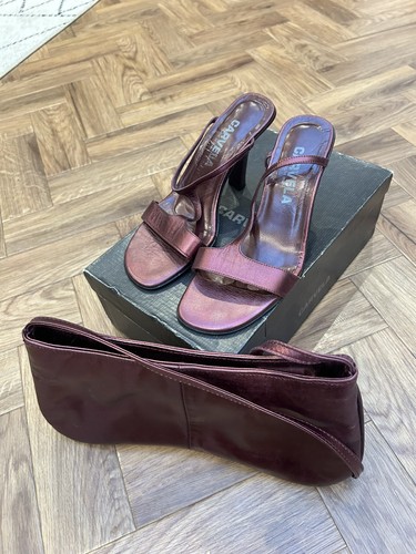 Ladies burguncy strappy block - ladies,