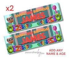 2x Personalised NUMBERJACKS Theme Birthday Party Banners LARGE Poster Kids
