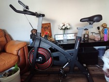 Spinning Exercise Bike with Flywheel and LCD Monitor Fully Functional