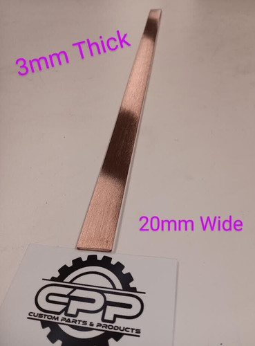 Copper flat bar sheet - sheet, 3mm