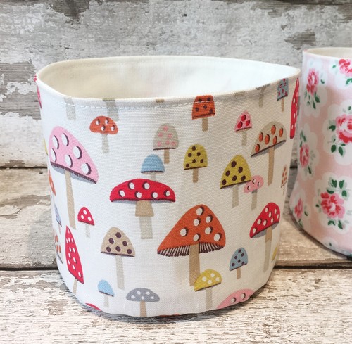 Handmade fabric storage basket - fabric,