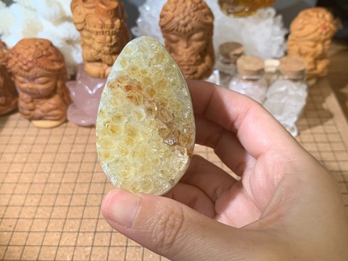 Natural citrine geode quartz - natural,