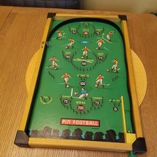 Vintage Kay Made In England Pin Football Bagatelle Game no balls included in GC 