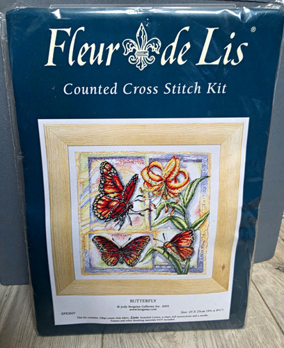 Fleur lis counted cross - lis,