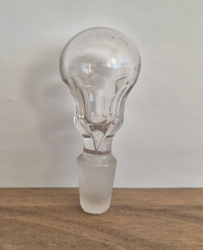 Antique clear hand blown glass - blown,