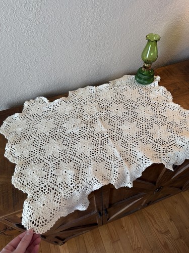 Vintage cream lace crochet - vintage,