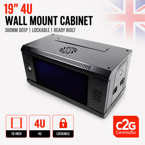 Black network cabinet - 19",