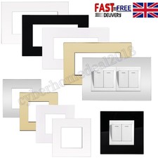 Single or Double Socket Finger Plate Light Switch & Plug Surround Panel Cover