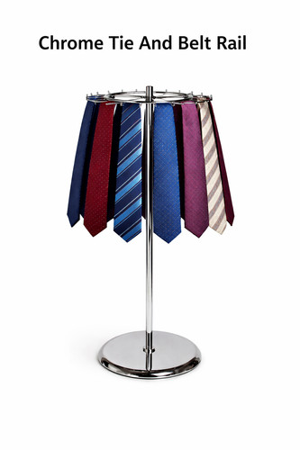 Chrome tie belt - belt, stand