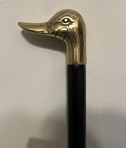 Brass mallard duck - duck, handle