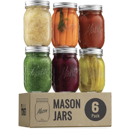 Pack premium mason jars - 6,