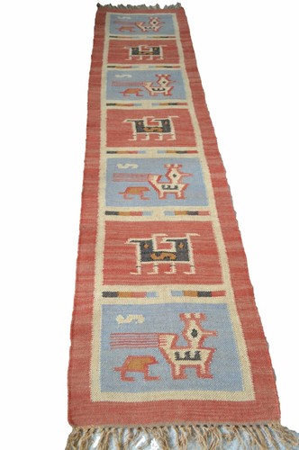 Bird kilim rug runner - runner, jute