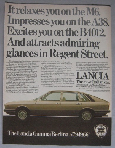 Lancia gamma berlina original - lancia,
