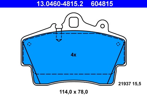 Front brake pad - front,