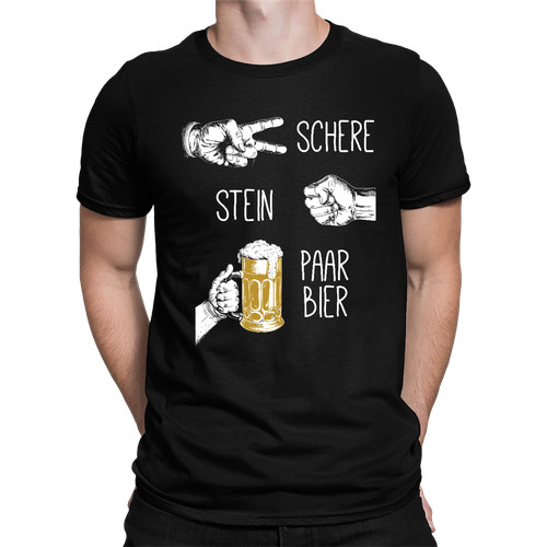 Scissors stone pair beer - beer, mens