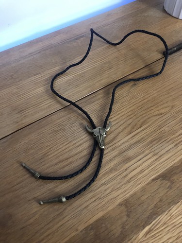 Cowboy bolo tie neckpiece - cowboy,