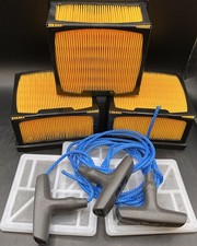 Husqvarna K770 K760 Genuine Pull Start Handles Blue 4mm 1m Rope x3 Air Filters