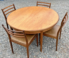 G Plan Fresco Dining Table & 4 Chairs by VB Wilkins Vintage Retro Mid Century 🚚