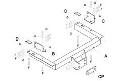 Toyota Dyna (150/350Ð Twin Rear Wheel Models)(Not Tipper) 01 Towbar (TY3561)
