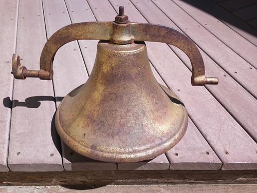 Antique iron bell school - #3,