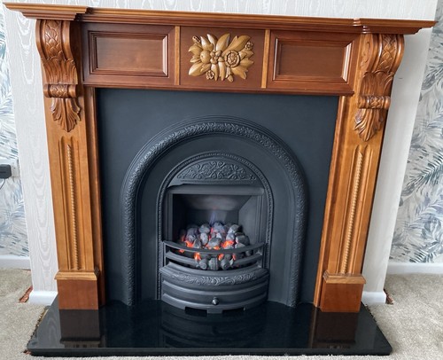 Decorative mahogany fire - decorative,