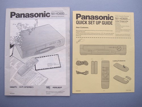 Panasonic hd600 video - nv-hd600,
