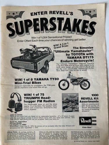 1975 revell superstakes print - superstakes,