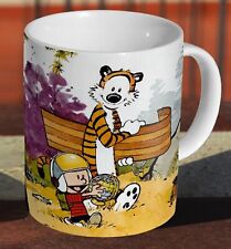 Calvin and Hobbes Sled - Ceramic Tea / Coffee - Mug Cup