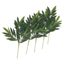  5 Pcs Artificial Leaves Branches for Decoration Vase Willow Leaf Tree