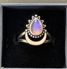 Sterling Silver Moon Teardrop