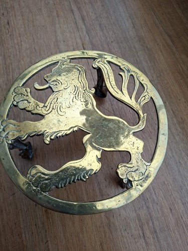 Vintage lion trivet - vintage,