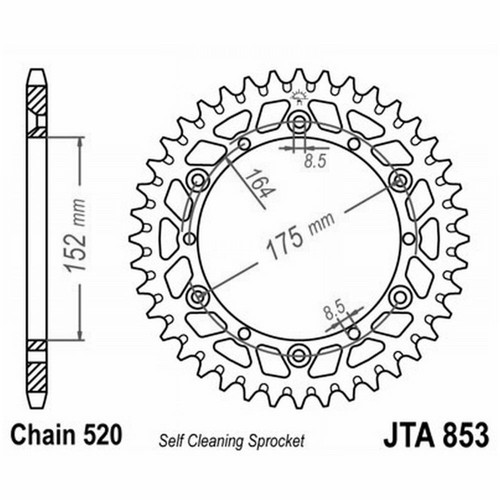 Aluminum 7075t6 crown jta - crown, 853
