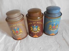 Vintage Tea Tins Jacksons of Piccadilly London set of three 1950s 17cm tall