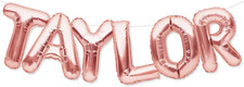 TAYLOR Balloon Banner Big 16 Inch Rose Gold Foil Balloons Letters Name for Women